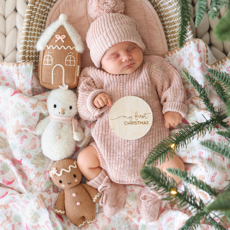Baby snowman (blush) - Cuddle + Kind