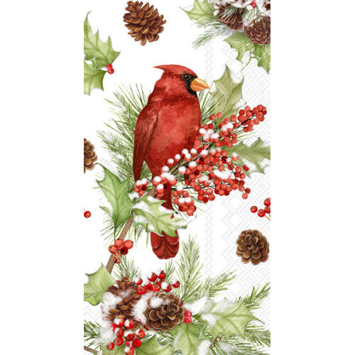 Cardinals In Holly Hostess/Buffet Napkins