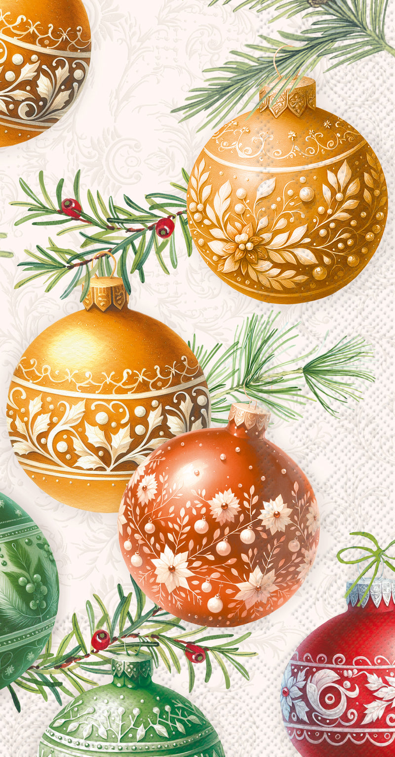 Christmas Baubles Hostess/Buffet Napkins