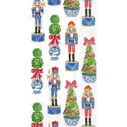 Nutcrackers and Topiary Hostess/Buffet Napkins
