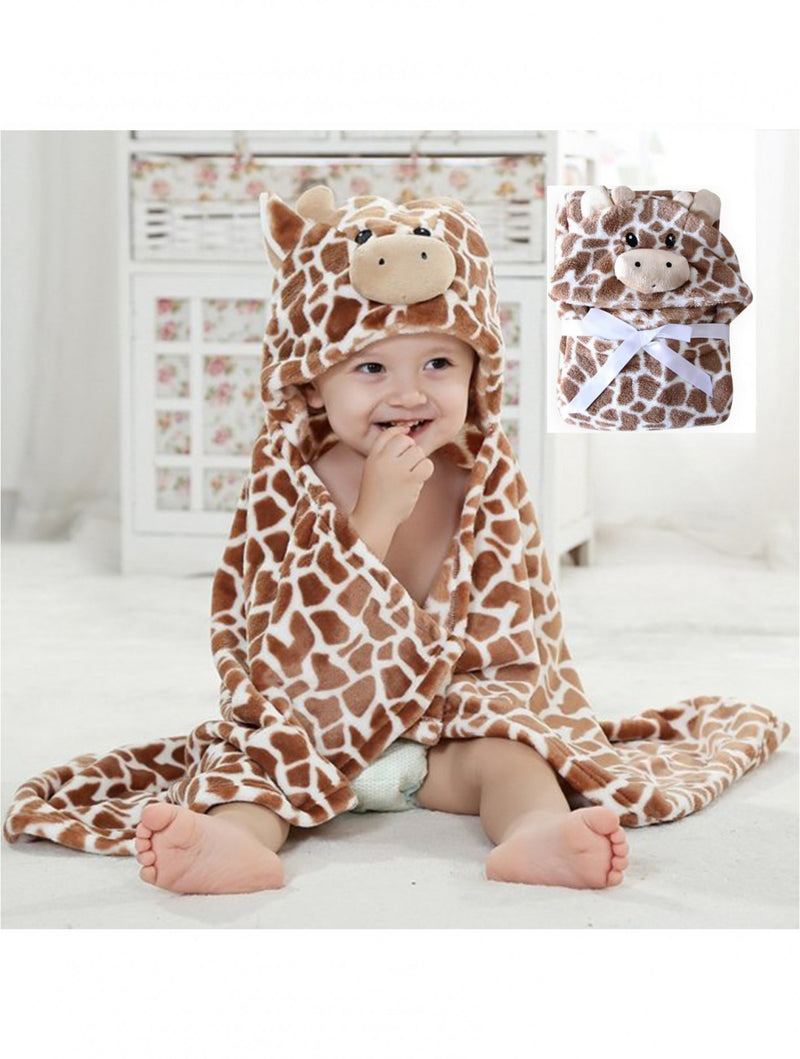 Kids Animal Themed Super Soft Hoodie Towel