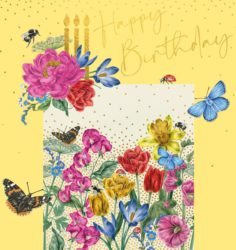 Blooming lovely - Happy birthday - Flowers  Card