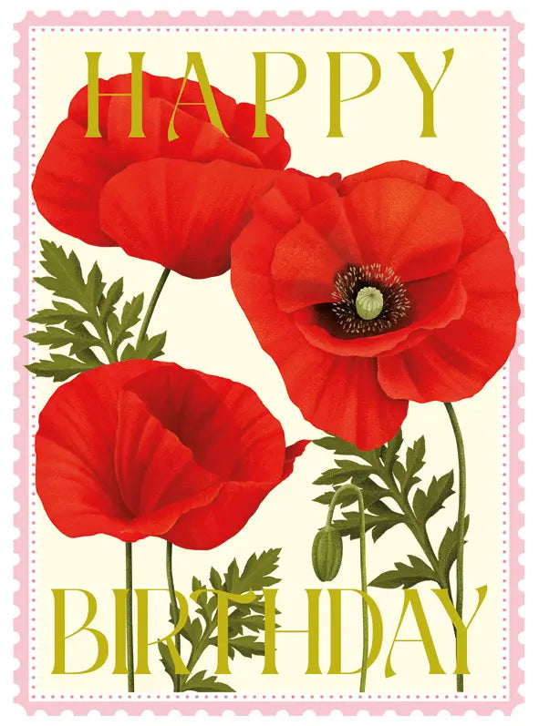 Happy Birthday – Poppies Card