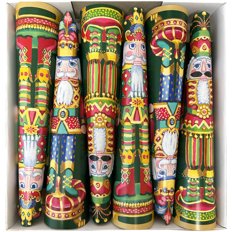 Nutcracker Christmas Cone Crackers, Set of 6