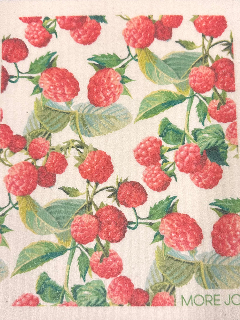 Wild Raspberries - 1 Swedish Dish Cloth