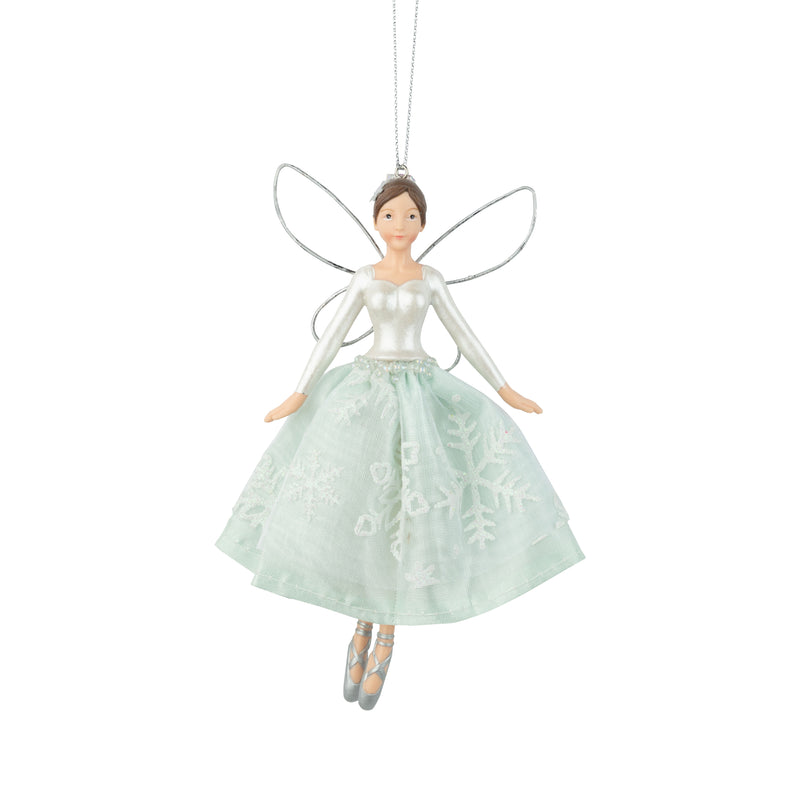Pastel Green fairy with Snowflake Dress