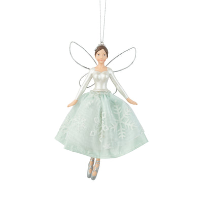 Pastel Green fairy with Snowflake Dress