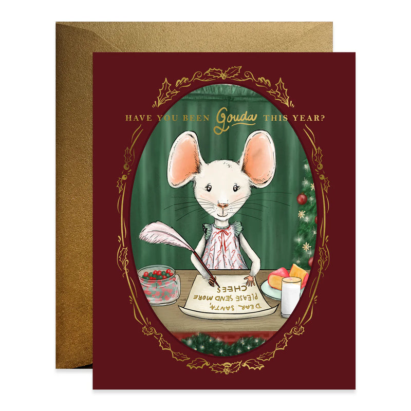 Gouda Christmas Mouse Card