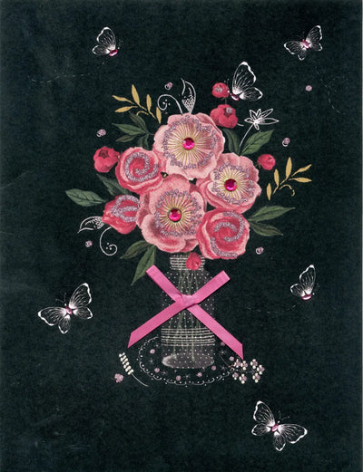 Jumbo Flowers In a Vase Card