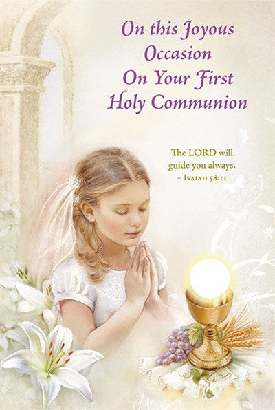 Holy Communion Girl Card