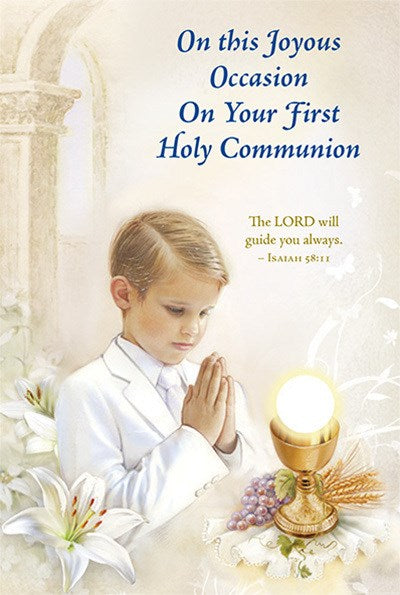 Holy Communion Boy Card