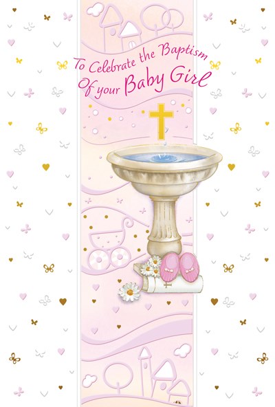 Girl Baptism Card