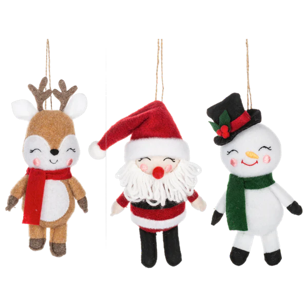Holiday Icon Ornament-Santa, Reindeer or Snowman