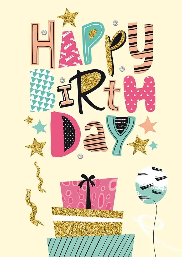 Happy Birthday Jumbo Cake Card