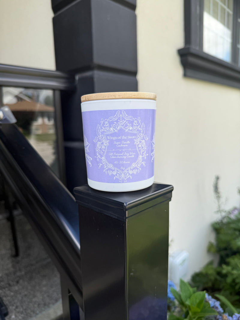 "Wings of the Swan" - Vanilla Cashmere 100% Soy Wax Candle - Made in Toronto