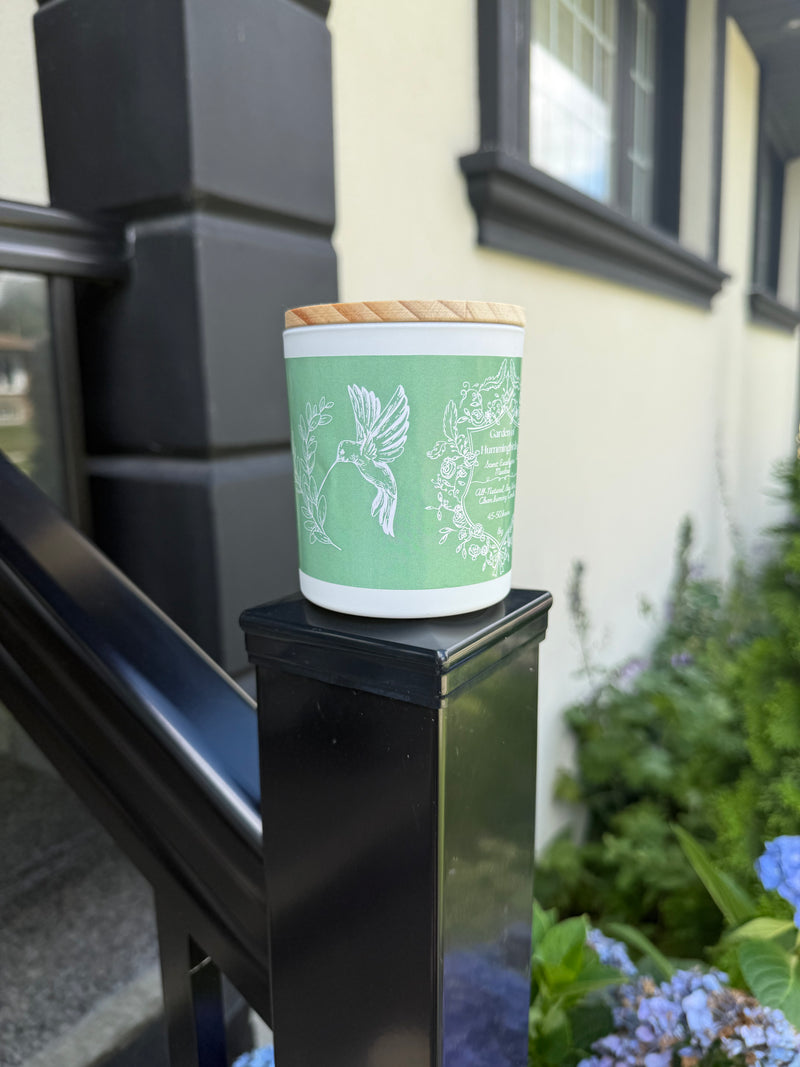 "Garden of Hummingbirds  " - Eucalyptus Meadow 100% Soy Wax Candle - Made in Toronto