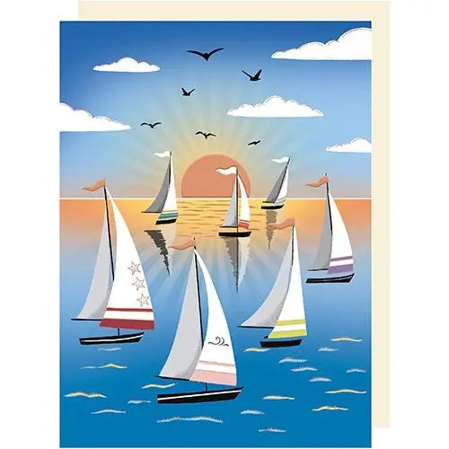 Sail Boats Jumbo Card