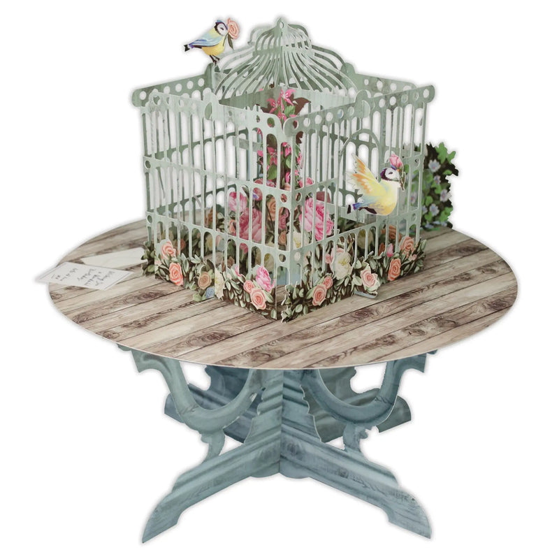 Flowers and birds  3D Pop Up Card