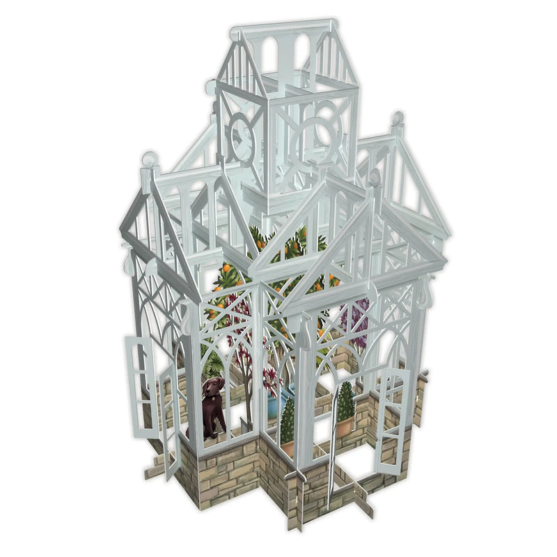 Dog in glasshouse 3D Pop Up Card