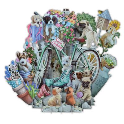 Happy Birthday Dogs 3D Pop Up Card