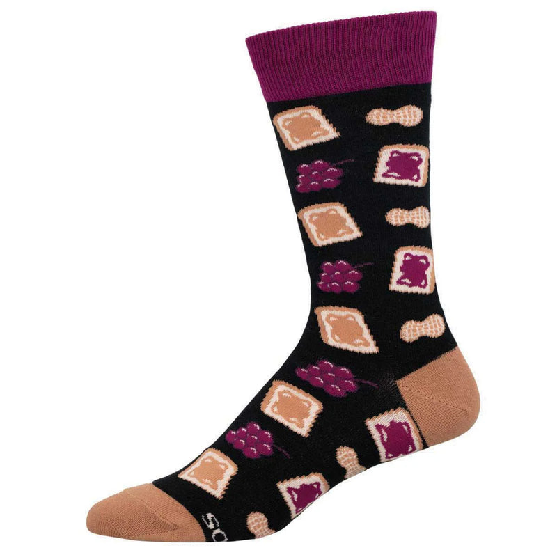 Mens Peanut Butter Jelly Time Socks