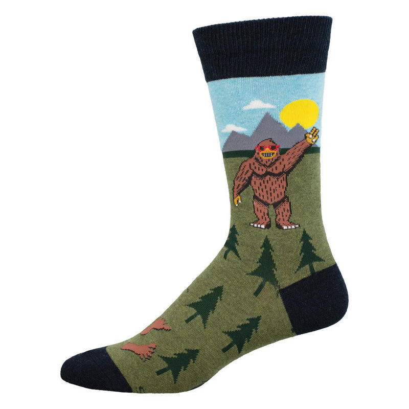 Mens Peace Out BigFoot Socks