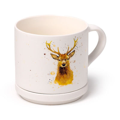 Stag Porcelain Mug & Coaster Lid Set