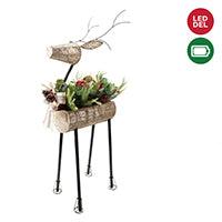 Deer Christmas Planter LED