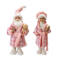 Pink Santa & Mrs. Claus in their Bathrobes