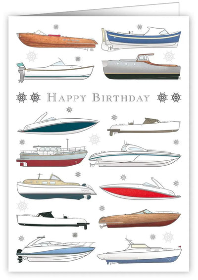 Boats Happy Birthday Card