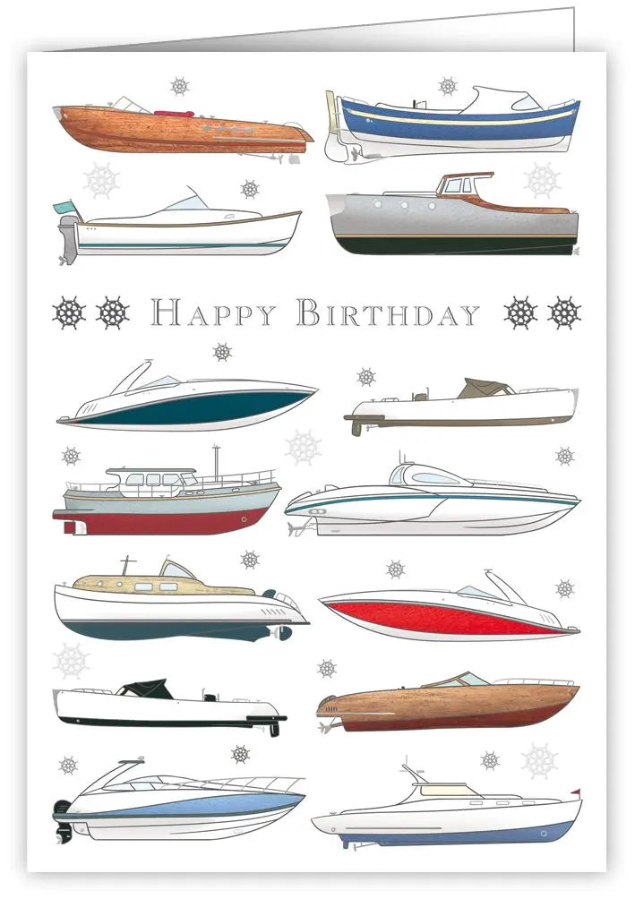 Happy Birthday - Boats Card