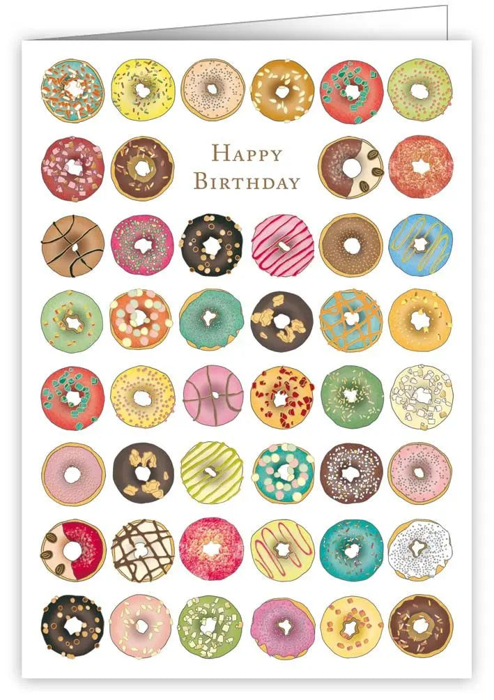 Donuts Themed Happy Birthday Card