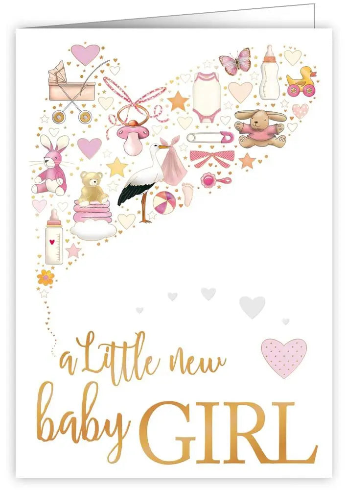 A little new baby girl Card