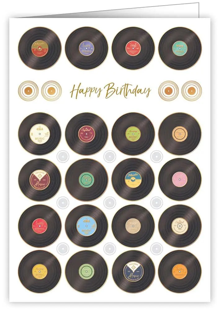Vinyl Records Birthday Card