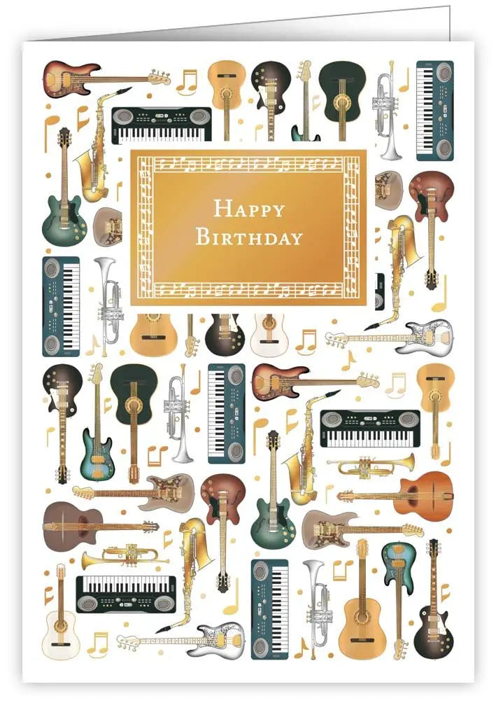 Musical Instruments Birthday Card