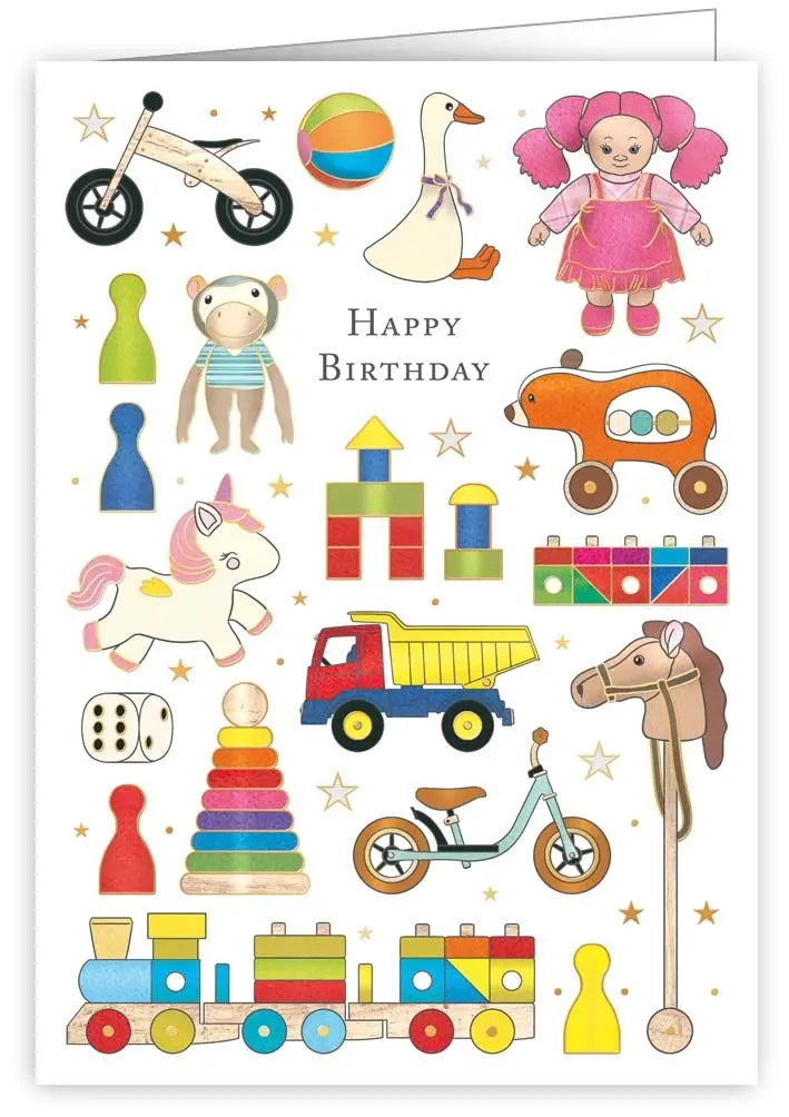 Toys Themed Happy Birthday Card