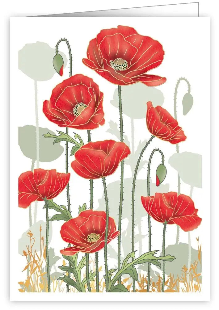 Poppy Flowers Card