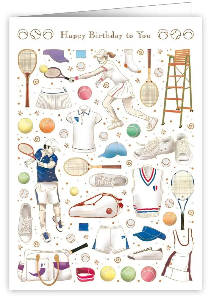 Tennis Birthday Card