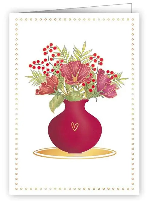 Flowers in a vase Enclosure Card