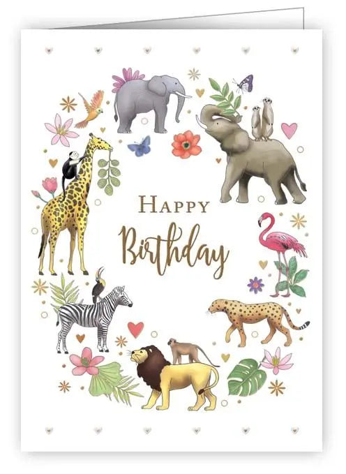 Happy birthday - Animals Enclosure Card