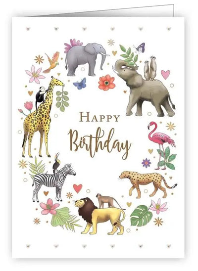 Happy birthday - Animals Enclosure Card