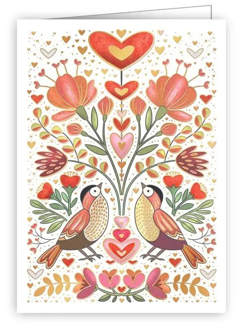 Birds & Flowers Bouquet Enclosure Card