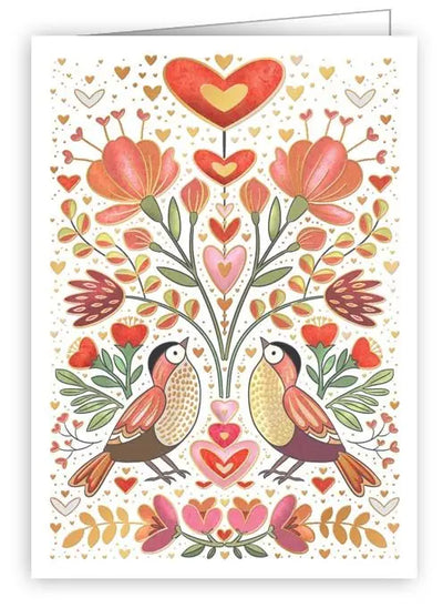 Birds & Flowers Bouquet Enclosure Card