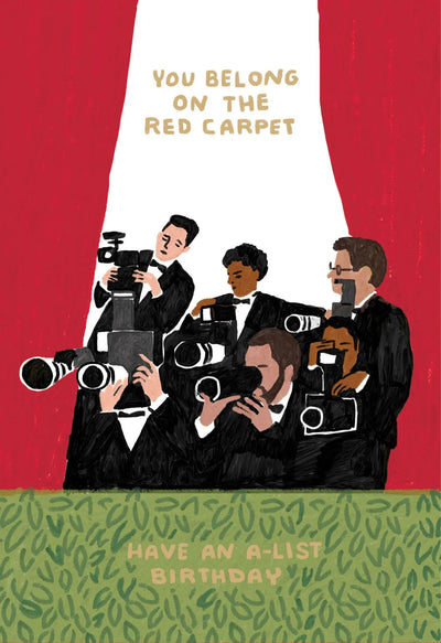 You belong on the red carpet Birthday Card