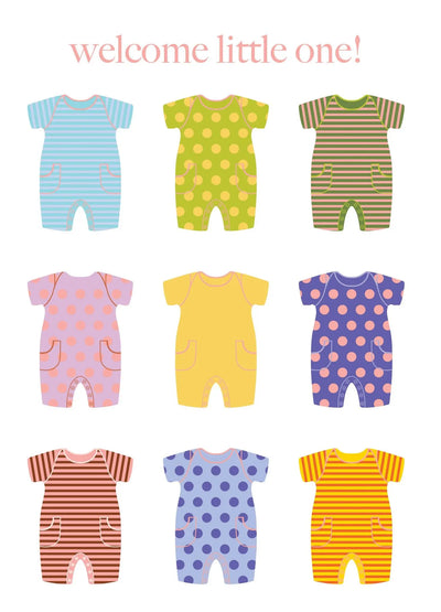 Welcome little one - Onesies  Card