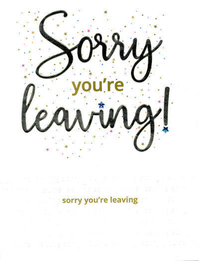 Sorry you’re leaving! Card