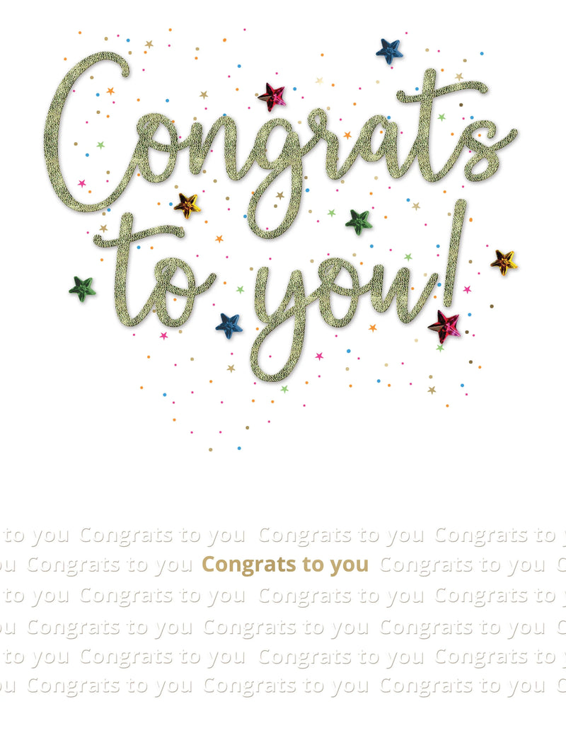 Jumbo Congrats to You Card