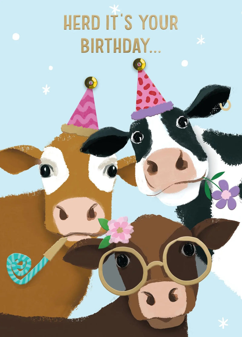 Cows Birthday Card