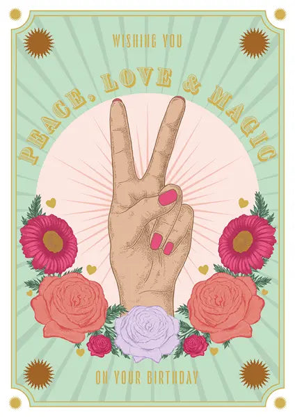 Wishing you peace, love & magic on your birthday Card
