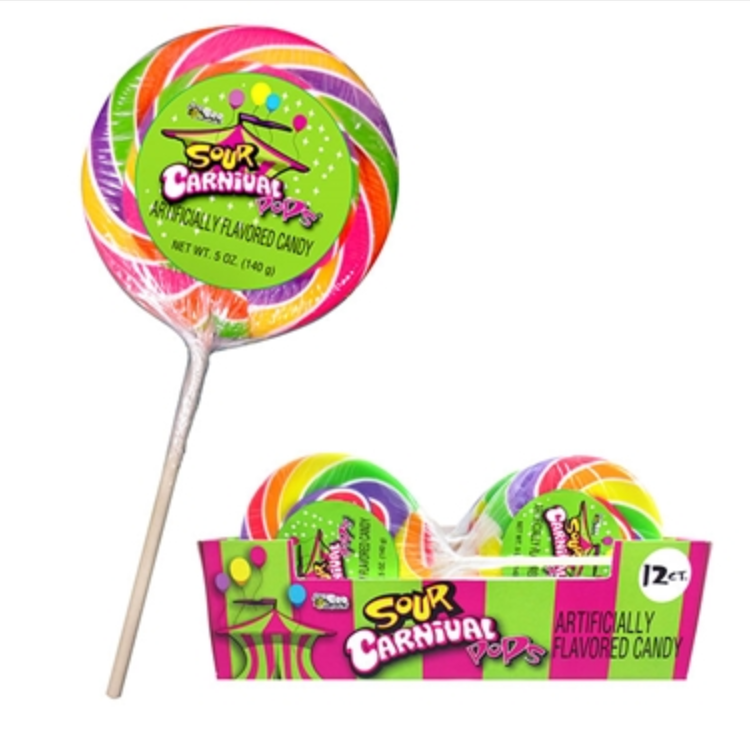 Sour Jumbo Carnival Lollipop